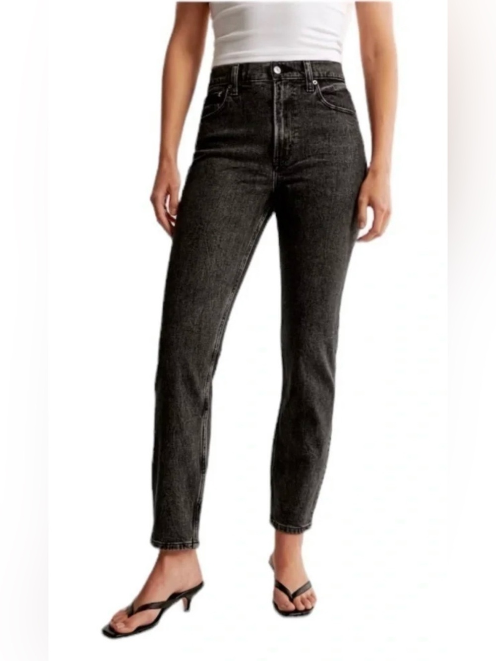 Abercrombie & Fitch The Mom High-Rise Jeans - Curve Love - Black